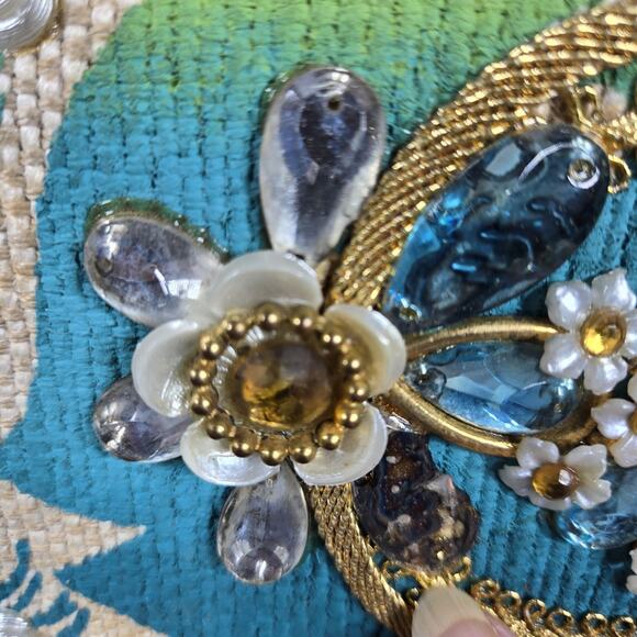 1966 Enid Collins Texas Sea Garden Jeweled Bag Vintage Tote Purse Fish Coastal - Picture 13 of 14